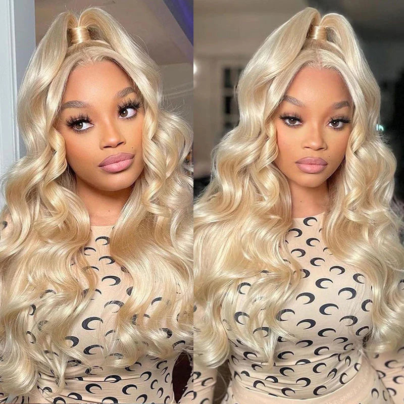 Vanlov Hair Blonde Hair Body Wave Human Hair Lace Front Wigs Blonde Lace Wig Body Wave