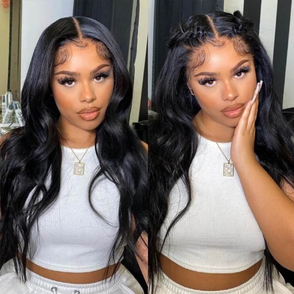 Vanlov Hair-HD Transprent Lace Wig Body Wave Wear and Go Glueless Wig Pre Cut Lace Closure Wigs with Baby Hair Beginner Friendly