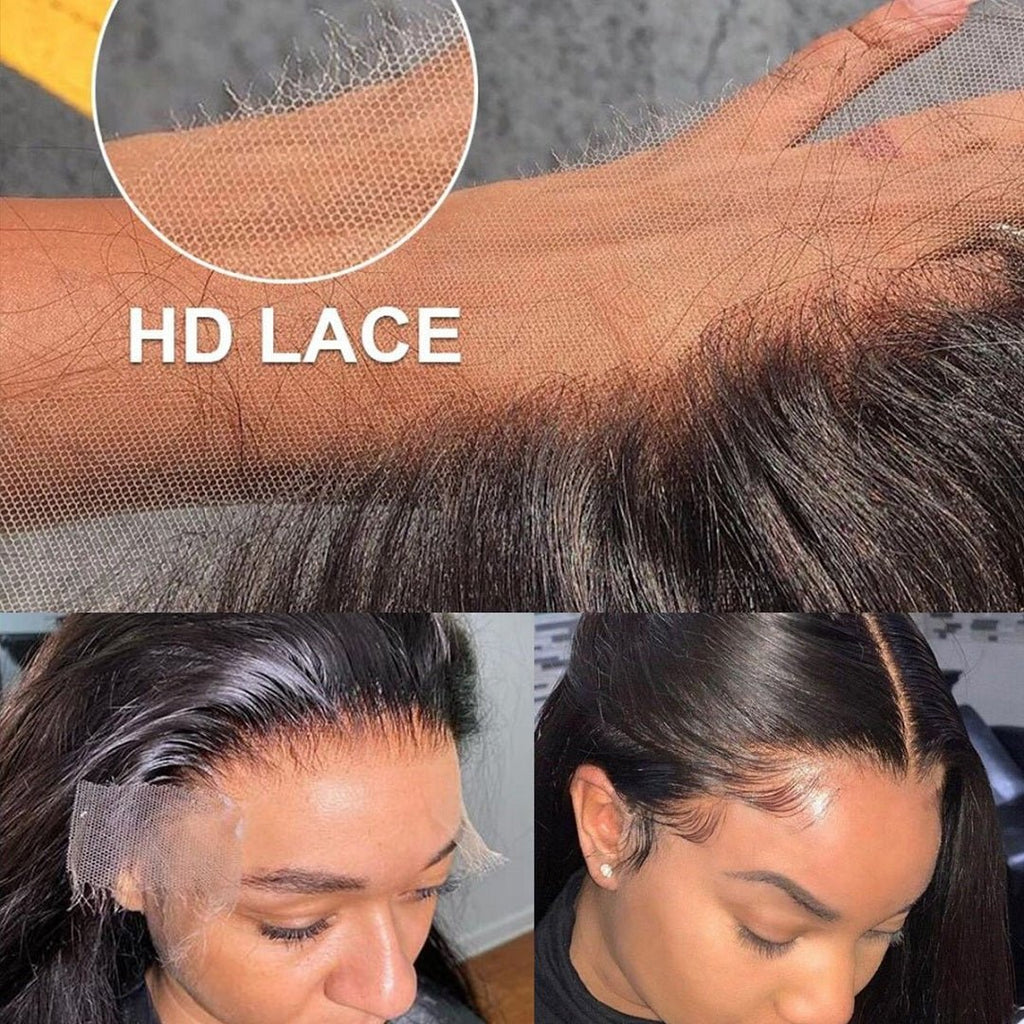 Vanlov Hair-Vanlov HD Glueless Lace Wig Straight Wigs Human Hair Wear and Go Glueless Wigs Glueless High Density