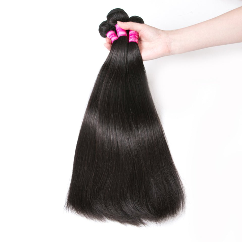 Vanlov Hair-Vanlov Human Hair Natural Black Straight Hair 5 Bundles Easy Dyed