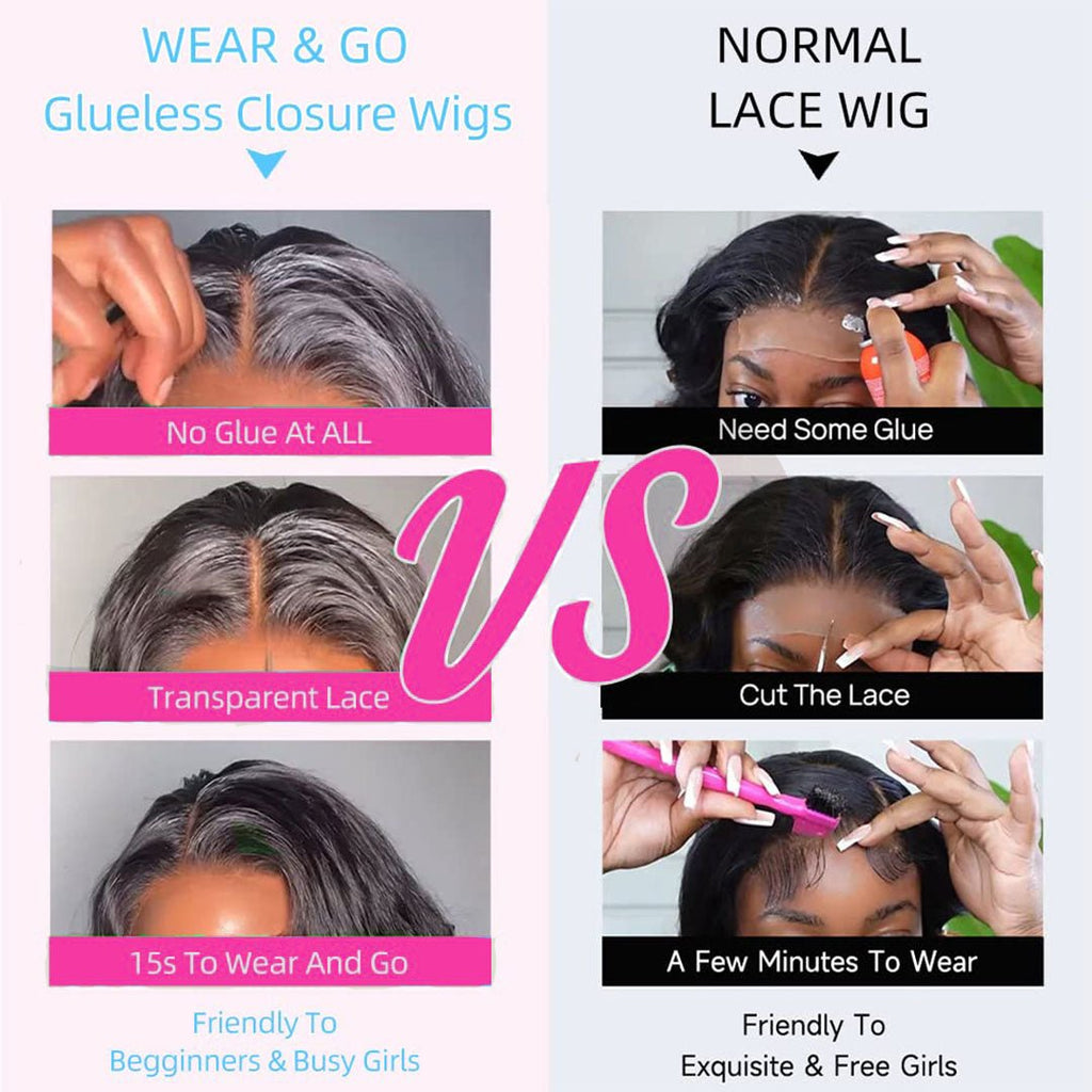 Vanlov Hair-Wear and Go Body Wave Glueless Lace Wigs Human Hair Glueless Lace wigs High Density